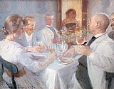 Peder Severin Kroyer Comida en Antino painting